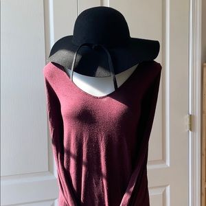 Garage Burgundy Skater Dress